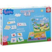 Set di 4 giochi educativi Peppa Pig SúperLot