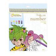 24 fogli manga da colorare Avenue Mandarine Graffy Pop Number