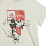 Set di maglietta, pantaloncini e bavaglino per neonati adidas Disney Mickey Mouse