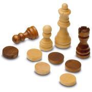 Set di scacchi e backgammon in legno Cayro