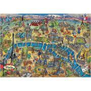 Puzzle da 500 pezzi Educa Mapa De Paris