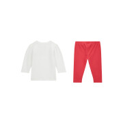 Set maglietta maniche lunghe + leggings per neonati Guess