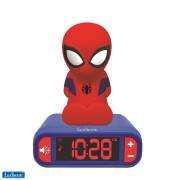 Sveglia con luce notturna e effetti sonori in 3d con design di Spiderman Lexibook