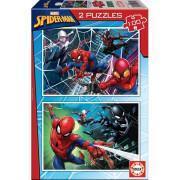 Puzzle da 2 pezzi x 100 pièces Spiderman Marvel