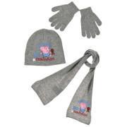 Set cappello e sciarpa per neonato con guanti di lana Peppa Pig