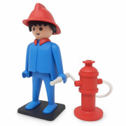 Statuetta vintage del pompiere Plastoy Playmobil