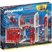 Set di costruzioni per vigili del fuoco ed elicotteri Playmobil