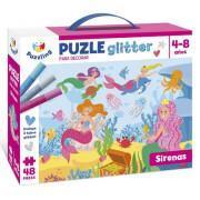 Puzzle da 2 pezzi x 48 pièces Puzzling Sirenas Glitter