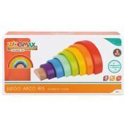 Pizzo arcobaleno in legno - 8 pezzi Woomax Eco